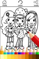 Drawing app - Strawberry Girls Affiche