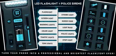 LED Flashlight + Police Sirens