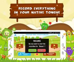 Learn Vegetable Names-Kids Fun स्क्रीनशॉट 1