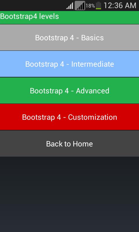 Android 用の Bootstrap 4 Expert Level Demo Apk をダウンロード