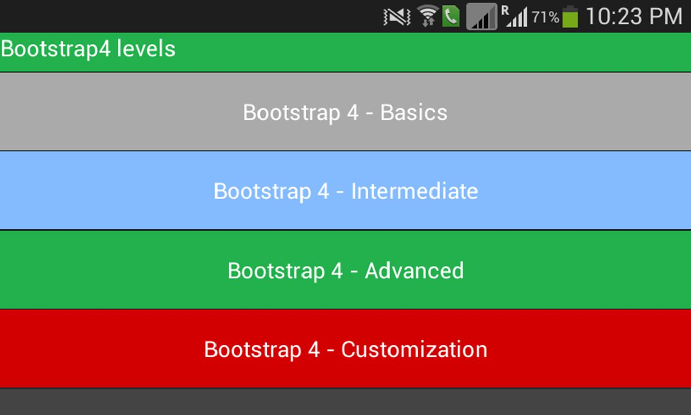 Android 用の Bootstrap 4 Expert Level Demo Apk をダウンロード