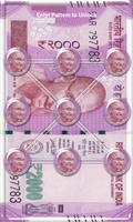 Indian Currency Pattern Lock Affiche