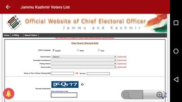 2018 Jammu & Kashmir Voters List تصوير الشاشة 1