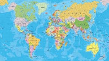 Leer geografie van de wereld-poster