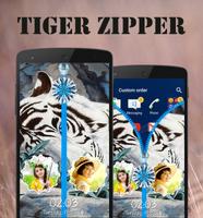 Tiger Zipper Lock Screen Affiche