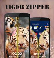 Tiger Zipper Lock Screen syot layar 2