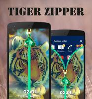 Tiger Zipper Lock Screen syot layar 3