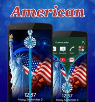 American Zipper Lock Screen Cartaz