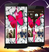 Butterfly Zipper Lock Screen syot layar 1