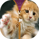 Kitten Zipper Lock Screen APK