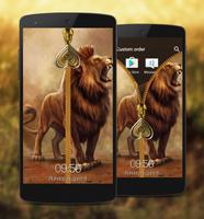 Lion Zipper Lock Screen capture d'écran 3