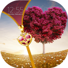 Love Tree Zipper Lock Screen icon