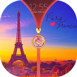 Paris Zipper Lock Screen
