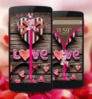 Romantic Zipper Lock Screen الملصق