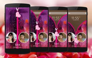 Romantic Zipper Lock Screen syot layar 1