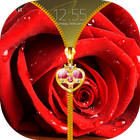 Rose Zipper Lock Screen أيقونة