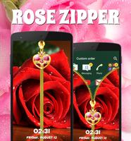 Rose Zipper Lock Screen screenshot 3