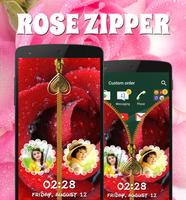 Rose Zipper Lock Screen Affiche