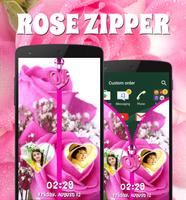 Rose Zipper Lock Screen تصوير الشاشة 2