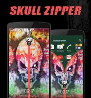 Skull Zipper Lock Screen screenshot 2