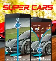 2 Schermata Super Cars Zipper Lock Screen