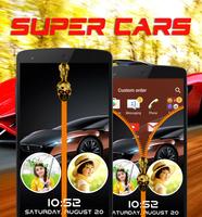 3 Schermata Super Cars Zipper Lock Screen