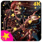 4K Skulls Live Wallpaper icône