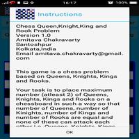 Chess Queen,Rook,Knight and King Problem capture d'écran 2