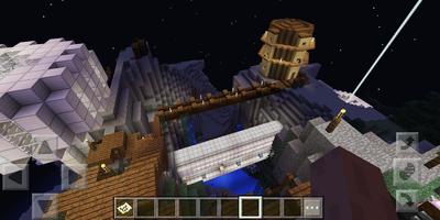 Epic cliffs. Base. Map for minecraft poster
