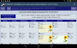 Lunar Cycle Fertility Calendar ポスター