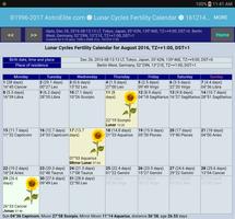 Lunar Cycle Fertility Calendar screenshot 3