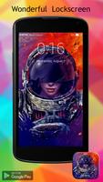 Astronaut-Space Lockscreen-poster