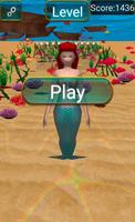 Mermaid 3D runner الملصق