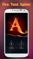 Fire Text Name Art 3D Affiche