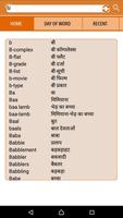 English to Hindi Dictionary Affiche