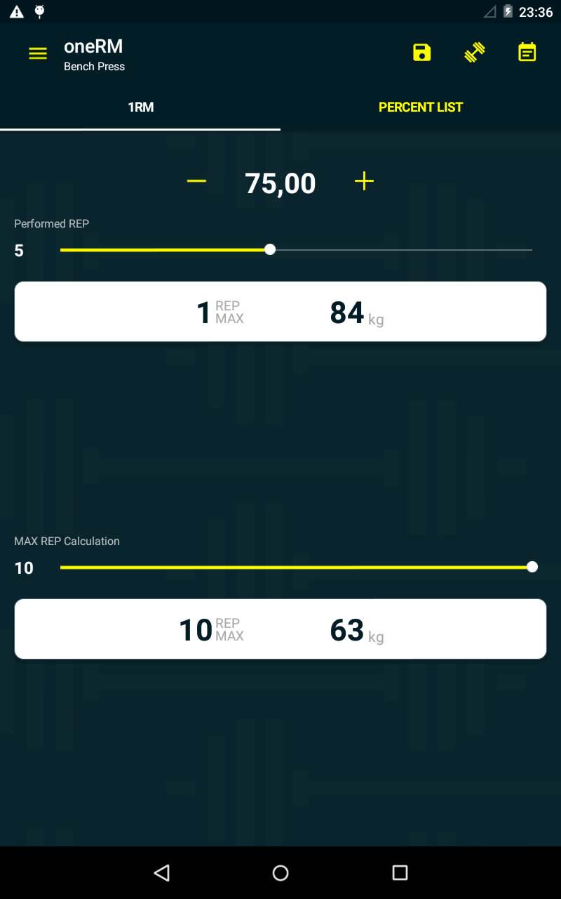 Onerm 1 Rep Max Calculator Apk 150 Download For Android Download Onerm 1 Rep Max Calculator Apk Latest Version Apkfabcom
