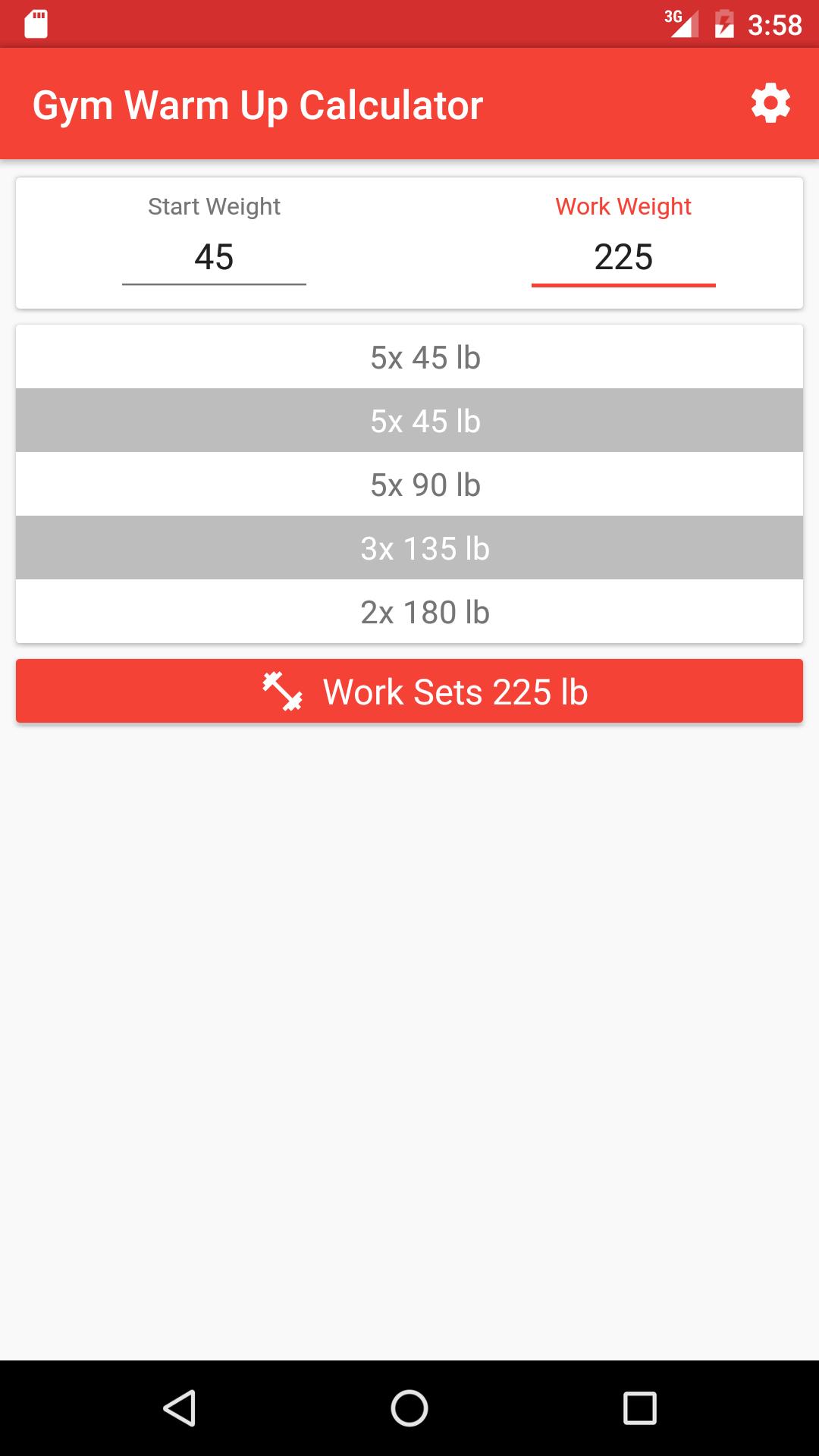 Gym Warm Up Calculator APK for Android Download