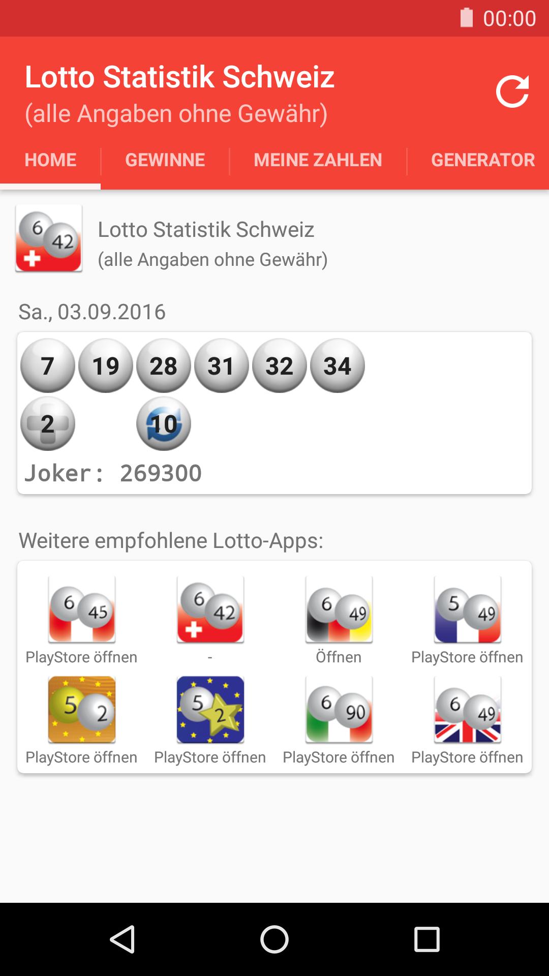lotto alle zahlen