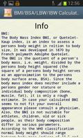 BMI/BSA/LBW/IBW - idealną wagę screenshot 3