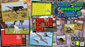 Puzzles de dinosaure enfants Affiche