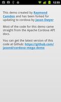 cordova-mega-demo スクリーンショット 1