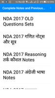 Study notes and Old Q.Sets NDA E book in Hindi Affiche