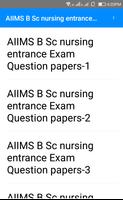 Previous Year AIIMS Bsc nursing Questions Papers Plakat