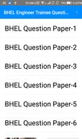 Previous Questions papers BHEL Engineer Trainee Affiche