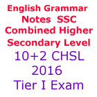 SSC Combined 12th CHSL Tier अंग्रेज़ी व्याकरण Note icône