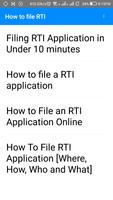 Procedure for Filing RTI appliction , Guideline Affiche