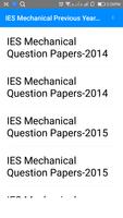IES Mechnical Previous Year  Questions Papers โปสเตอร์