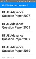 IIT JE Advance Last Year  Questions Papers पोस्टर