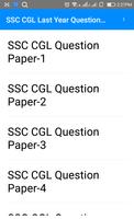 Last  Year SSC CGL Questions Papers poster