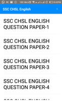 SSC CHSL Engilsh Questions papers pdf plakat